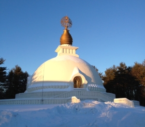 This is the New England Pagoda. The supporting buildings of the Pagoda are harmonized by Swiss Harmony.